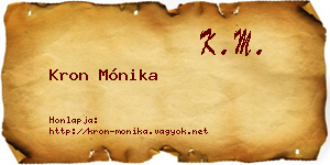 Kron Mónika névjegykártya